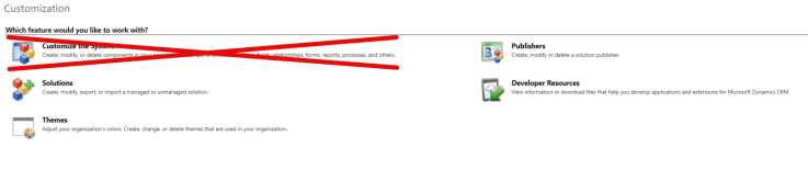 Ignore the Customize the System button