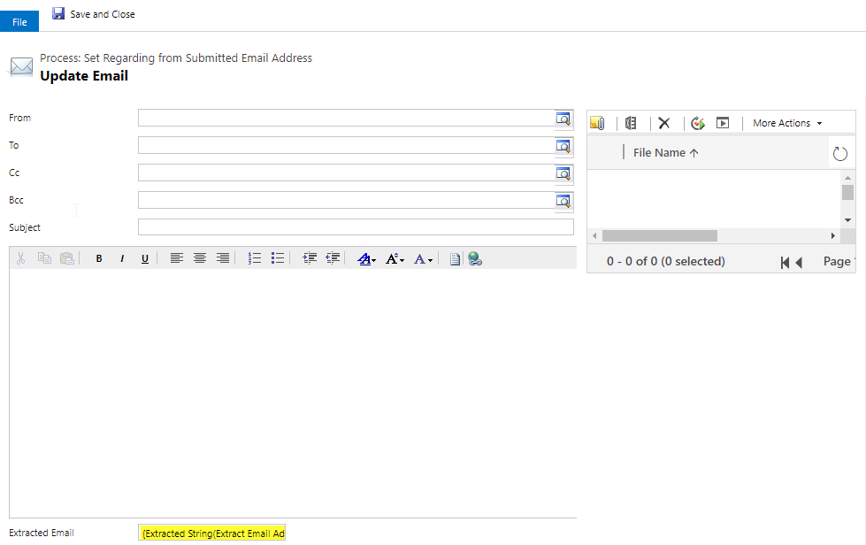 Update Extracted Email Step